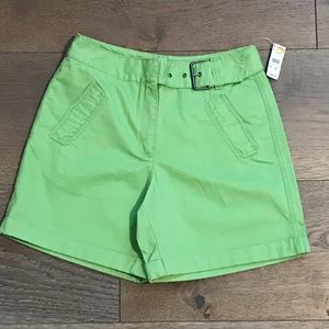 Talbots High Rise Cotton Green Short
